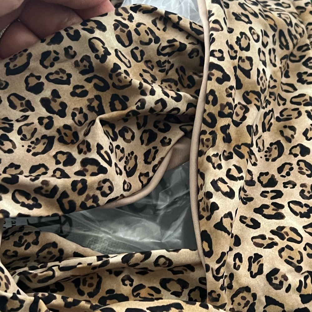 Leopard Print Halter One-Piece Swimsuit - Picture 5 of 8